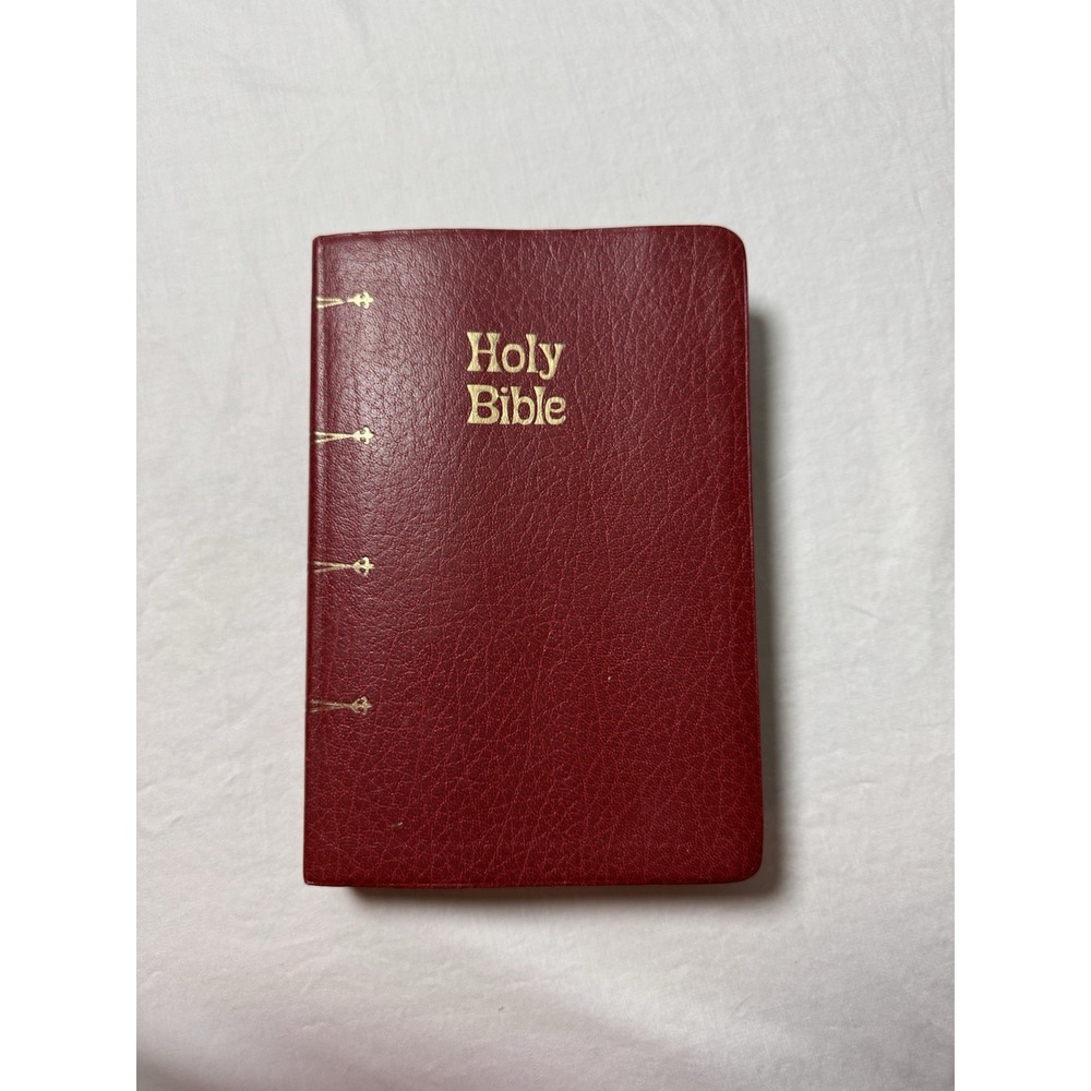 Holy Bible New American Catholic Bible Nelson 1971 Red Leather No Writing Vtg